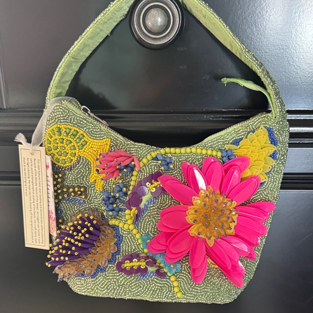 Embellished Floral Beaded Women's Bag by Made in India